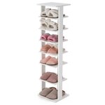 Costway meuble � chaussures � 7 niveaux porte - chaussures avec �tag�re amovible et dispositif antibasculement ...