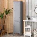 Costway meuble colonne de salle de bain avec 2 portes et rangement à 5 niveaux pour salle de bain salon ... Costway meuble colonne de salle de bain avec 2 portes et rangement à 5 niveaux pour salle de bain salon ...
