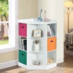 Costway meuble de rangement dangle avec 9 niches bibliothque dangle enfant avec tagre suprieure 3 ...
