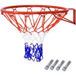 Costway mini panier de basket avec filet de rechange 45cm anneau basket sur porte en pe durable 4 vis ...