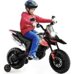 Moto lectrique enfant costway moto - cross (rx125) 12v 7ah 2 moteur - 55  6 km / h phares klaxon musiques ...
