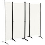Costway paravent sur pied 4 panneaux pliable 220x173 cm cloison de sparation protger prive blanc
