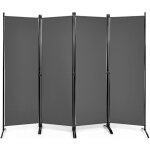 Costway paravent sur pied 4 panneaux pliable 220x173 cm cloison de s�paration prot�ger priv�egris