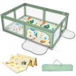 Costway parc bébé 205x147x685cm avec tapis de jeu pliable en mousse xpe porte de sécurité 50 balles colorées ... Costway parc bébé 205x147x685cm avec tapis de jeu pliable en mousse xpe porte de sécurité 50 balles colorées ...