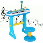 Piano electronique pour enfants 3 ans 31 touches avec tabouret costway - microphoneeffets lumineux7 rythmes ...
