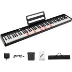 Costway piano numrique portable 88 touches de vlocit dynamique rglable double bluetooth et clavier ...