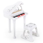 Costway piano  queue enfant 31 touches avec tabouretmicrophone3 mode denseignement ledmp3 4 styles de ...