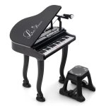 Costway piano  queue enfant 37 touches avec tabouretmicrophone3 mode denseignement ledmp3 8 styles de ...