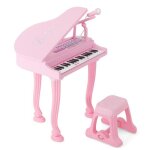Costway piano  queue enfant 37 touches avec tabouretmicrophone3 mode denseignement ledmp3 8 styles de ...