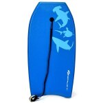 Costway planche de surf 33 pouces bodyboard en xpe et hdpe avec 90cm de corde pour d�butantsamateurs ...