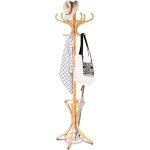 Porte manteau sur pied costway - avec 12 crochets en bois massif pour manteaux chapeaux parapluie 51 ...