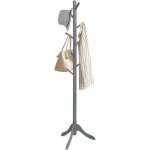Costway porte manteaux sur pieds - 8 crochets en bois massif hauteur rglable 100 - 138 - 179 cm pour ...