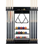 Porte - queues de billard mural costway 8 queues et rainures  3 niveaux 15 porte - balles 1 porte - ...