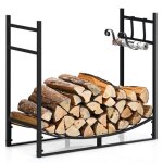 Costway range bûche intérieur avec 2 crochets amovible pour bois de chauffage 84 x 33 x 76 cm charge ... Costway range bûche intérieur avec 2 crochets amovible pour bois de chauffage 84 x 33 x 76 cm charge ...