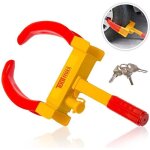 Costway sabot antivol bloque pour roue verrou de scurit de roue de voiture et camoin 7  11pneus