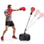 Costway sac de frappe boxe enfants - hauteur réglable 140 - 158 cm - gants - base lesté de sableeau - ... Costway sac de frappe boxe enfants - hauteur réglable 140 - 158 cm - gants - base lesté de sableeau - ...