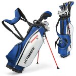 Costway sac de golf trépied pour homme ensemble de clubs de golf 9 pièces avec 3 housses bretelles réglables ... Costway sac de golf trépied pour homme ensemble de clubs de golf 9 pièces avec 3 housses bretelles réglables ...