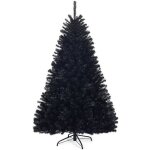 Costway sapin de nol artificiel 180cm aiguilles en pvc avec support en mtal pliable 1036 pointes de ...