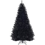 Costway sapin de nol artificiel 225cm aiguilles en pvc avec support en mtal pliable 1258 pointes de ...
