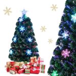 Costway sapin de noël artificiel lumineux led 90cm fibre optique lumière couleur variable avec etoile ... Costway sapin de noël artificiel lumineux led 90cm fibre optique lumière couleur variable avec etoile ...