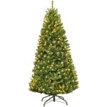 Sapin de no�l led lumineux 180cm costway - 350 lumi�res led multicolore � 11 modes - 5 changements de ...