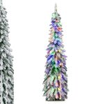 Sapin de noël led artificiel 150 cm costway - floqué de neige - 150 lumières bicolores11 modes dynamiquesminut ... Sapin de noël led artificiel 150 cm costway - floqué de neige - 150 lumières bicolores11 modes dynamiquesminut ...