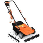 Costway scarificateur electrique 1500w - 2 en 1 emmousseur - largeur 32 cm - bac de ramassage 30 l - ...