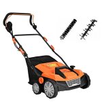 Costway scarificateur electrique 1800w - 2 en 1 emmousseur - largeur 38 cm - bac de ramassage 45 l - ...