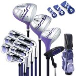 Costway set de golf 11 clubs - droitier femmes - driverbois de parcourshybride5 fersputter - sac trpied ...