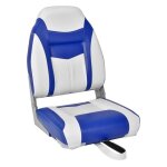 Costway si�ge de bateau pliante 1 pi�ce � dossier avec coussin en cuir pvc charni�res flexibles 4 vis ...