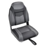 Costway si�ge de bateau pliante 1 pi�ce � dossier avec coussin en cuir pvc charni�res flexibles 4 vis ...