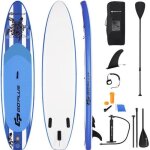 Costway stand up paddle gonflable adulte - accessoire complet - 325x76x15cm - pagaie rglable - aileron ...