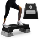 Costway stepper da�robic step de fitness 3 hauteur r�glable avec rehausseurs coussinets antid�rapants ...