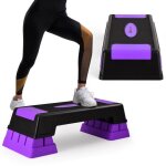 Costway stepper da�robic step de fitness 3 hauteur r�glable avec rehausseurs coussinets antid�rapants ...