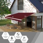 Costway store banne de balcon rétractable 3 x 25m - tissu résistant aux uv et à leau cadre aluminium ... Costway store banne de balcon rétractable 3 x 25m - tissu résistant aux uv et à leau cadre aluminium ...