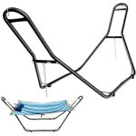 Costway support hamac en m�tal 280cm type - h lit suspendu br�silien capacit� 150kg avec 2 cha�nes et ...