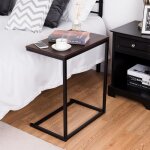 Costway table dappoint / bout de canapé à café de salon en forme u - bois mdf et métal de style industriel ... Costway table dappoint / bout de canapé à café de salon en forme u - bois mdf et métal de style industriel ...