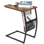Costway table dappoint bout de canap de style industriel moderne cadre en mtal 52 x 35 x 63 cm pour ...