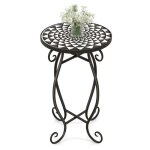Costway table dappoint ronde de jardin avec plateau mosaïque en carreaux de céramique petite table basse ... Costway table dappoint ronde de jardin avec plateau mosaïque en carreaux de céramique petite table basse ...