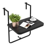 Costway table de balcon suspendue en hips et métal pliable avec hauteur réglable à 3 niveaux revêtement ... Costway table de balcon suspendue en hips et métal pliable avec hauteur réglable à 3 niveaux revêtement ...