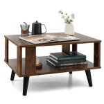 Costway table basse rectangulaire à 2 niveaux 70 x 50 x 41 cm table dappoint avec patins antidérapants ... Costway table basse rectangulaire à 2 niveaux 70 x 50 x 41 cm table dappoint avec patins antidérapants ...