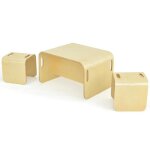 Costway table enfant avec chaises design moderne en bois d bouleau pour dessin manger etudier et jouer ...
