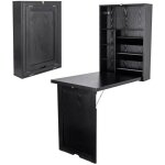 Costway table murale rabattable bureau mural pliable gain de place avec ardoise de rangement etagère ... Costway table murale rabattable bureau mural pliable gain de place avec ardoise de rangement etagère ...