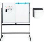 Costway tableau blanc magntique 120 x 90 cm double face rversible effaable  sec 2 hauteur rglable ...