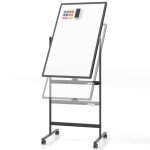 Costway tableau blanc magntique 60 x 90 cm double face rversible effaable  sec 2 hauteur rglable ...