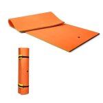 Costway tapis deau flottant de piscine 355 x 183 cm mousse xpe rsistant avec dispositif d?amarrage et ...