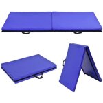 Tapis de gymnastique pliable costway - 180 x 60 x 38 cm - 2 volet avec poigne - attache auto - agrippante ...