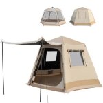 Costway tente de camping instantanée 6 personnes 330 x 270 x 200 cm - support automatique - auvent à ... Costway tente de camping instantanée 6 personnes 330 x 270 x 200 cm - support automatique - auvent à ...