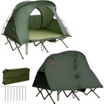 Costway tente camping surleve pour 2 personnes matelas auto - gonflant sac transport  roulettes double ...
