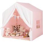 Costway tente de jeu pour 3 - 4 enfants 131 x 91 x 131 cm tapis souple en coton intrieur - extrieur ...